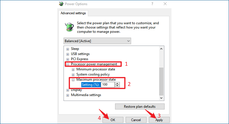 set maximum state 