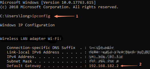 find router ip addree