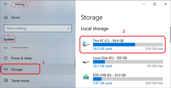 storage tab