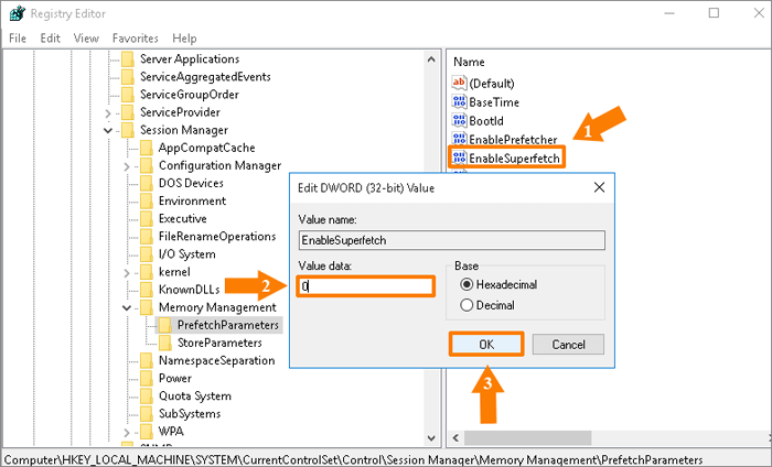 change the value data to 0