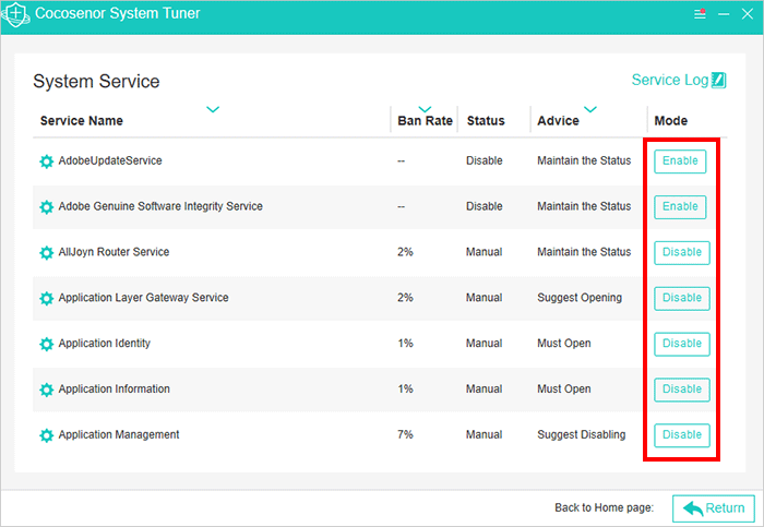 services interface