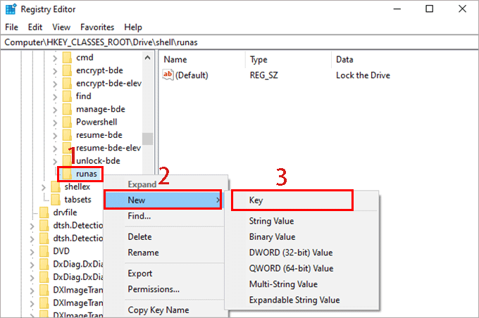 create command key