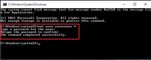 command to remove windows 10 password