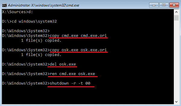command to replace screen keyboard