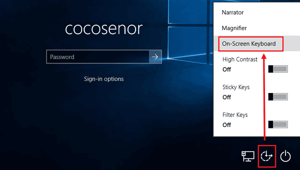 on screen keyboard