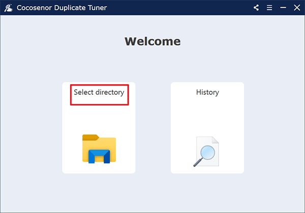 click select directory