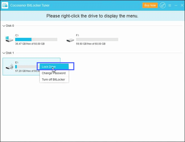 lock BitLocker drive