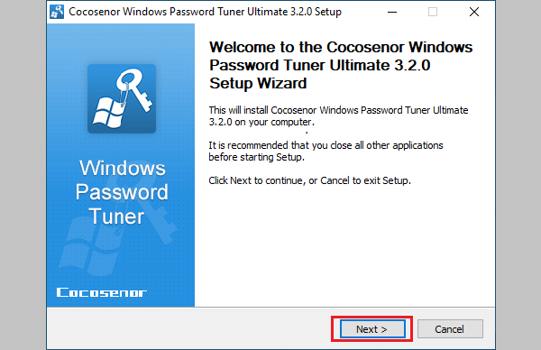 install windows password tuner