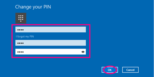 change your pin