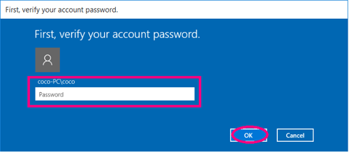 verify account password