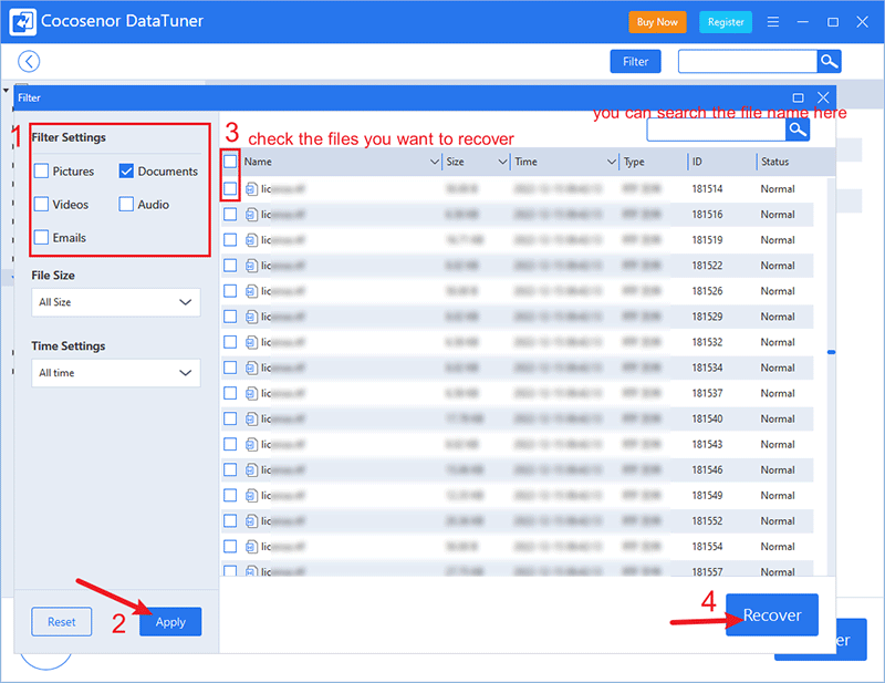 filter function