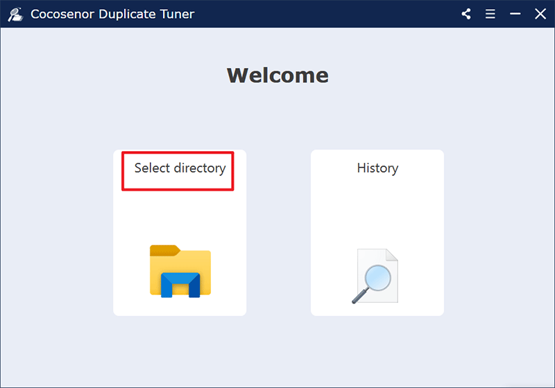 click select directory