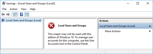 no local user groups
