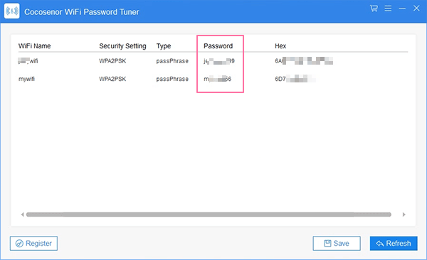 retrieve wifi password by wifi password tuner