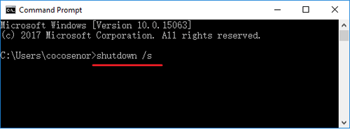 shut down windows 10 using cmd