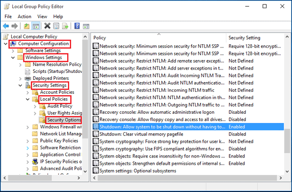 Fixed Problem: Shutdown Button Missing from Windows 10 Logon Screen
