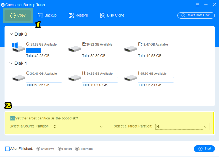 copy windows system partition to ssd