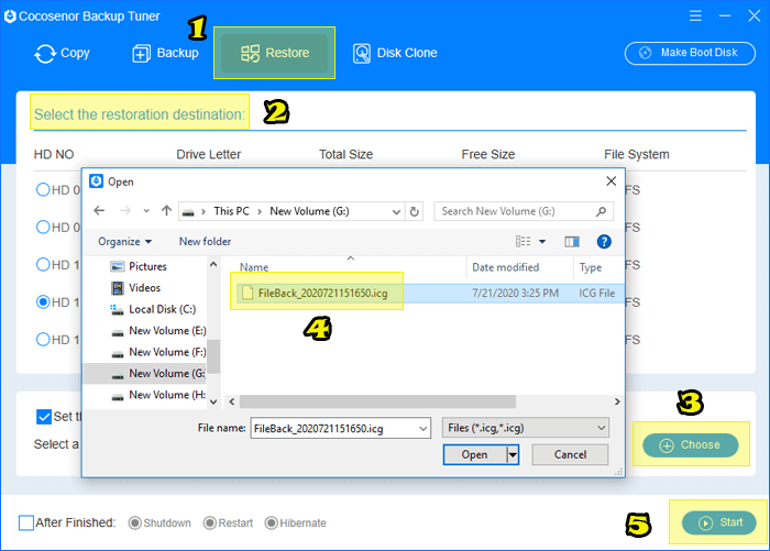 restore windows 10 to ssd