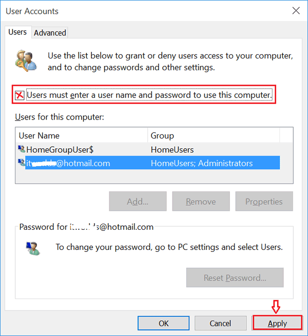 disable administrator account windows 10 without logging in