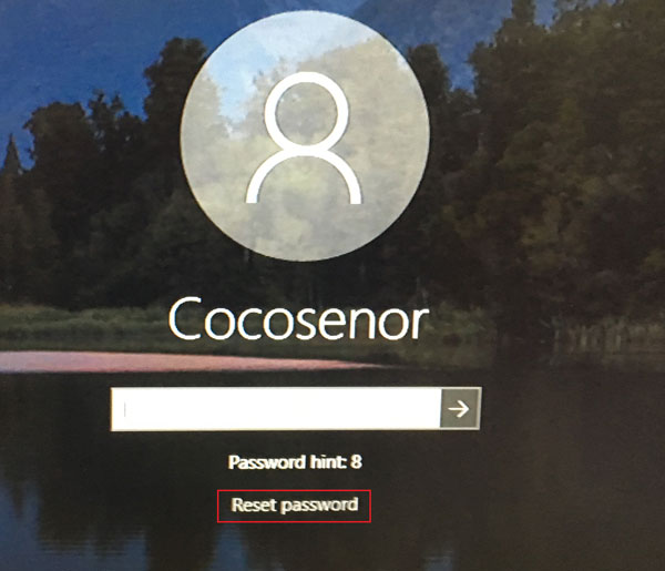 reset password