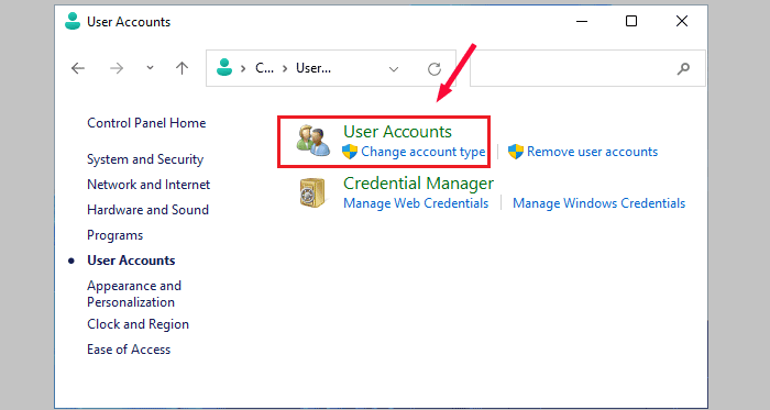 user accounts