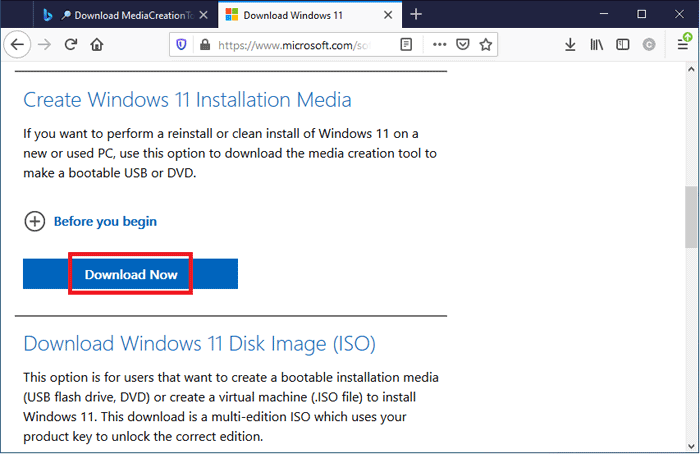 download windows 11 media creation tool