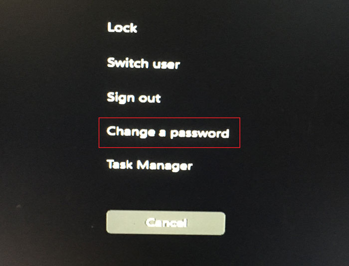 change a password