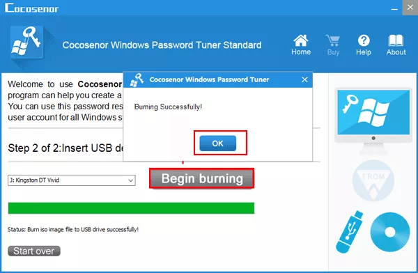 burn a bootable USB
