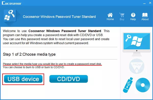 choose USB device