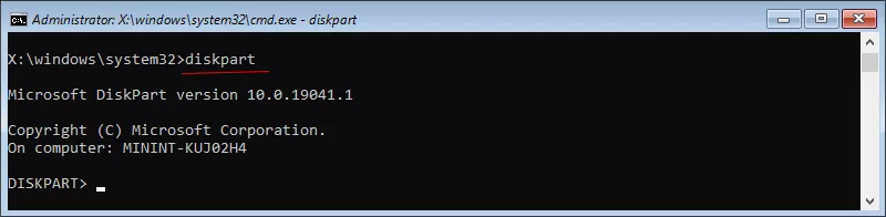 run diskpart