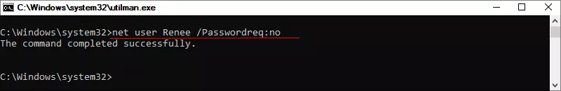 set no password to login