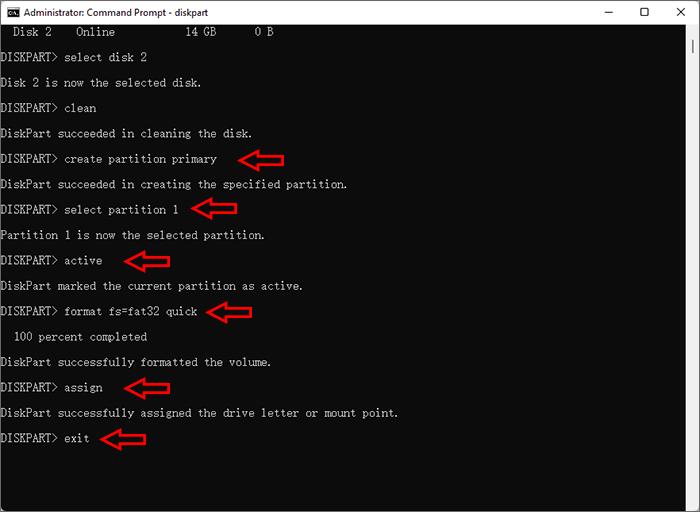 create new partition using cmd