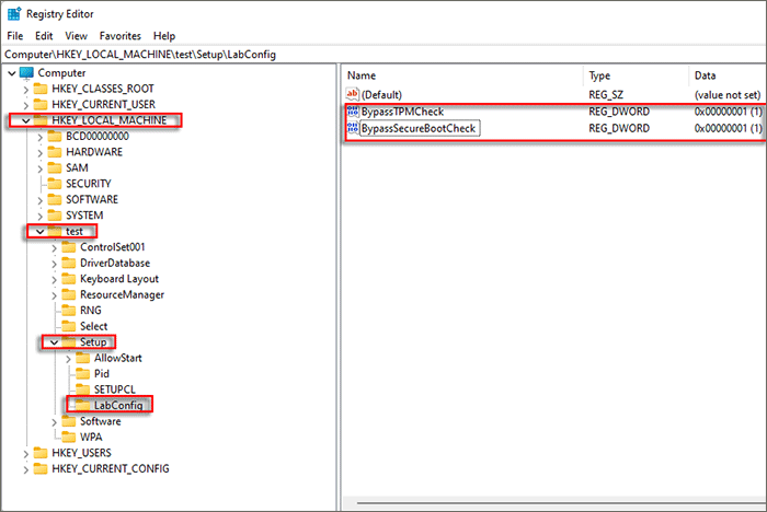 finish labconfig value setting