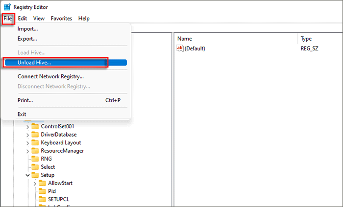 unload hive test file