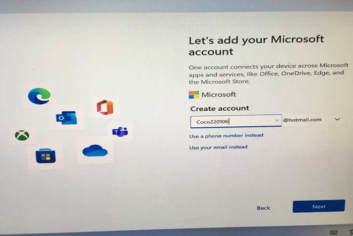 microsoft account password