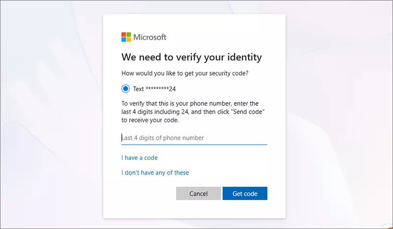 verify your identity