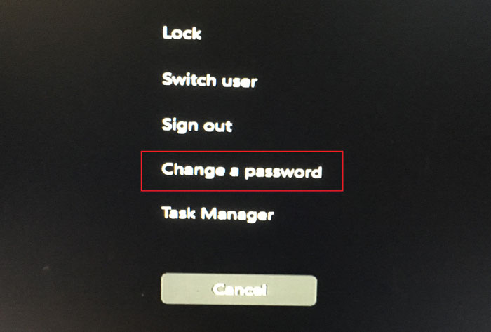 change a password