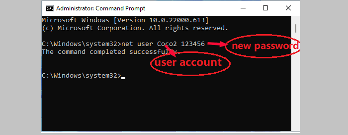 reset windows 11 password with cmd