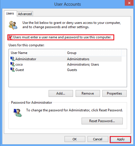 Disable/remove/delete password on Windows 8/8.1 with 6 tips