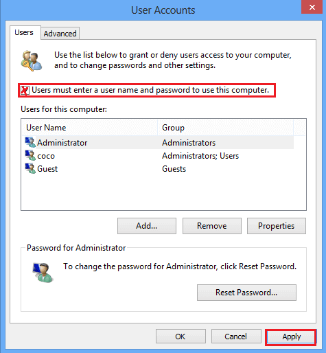 delete windows account without password