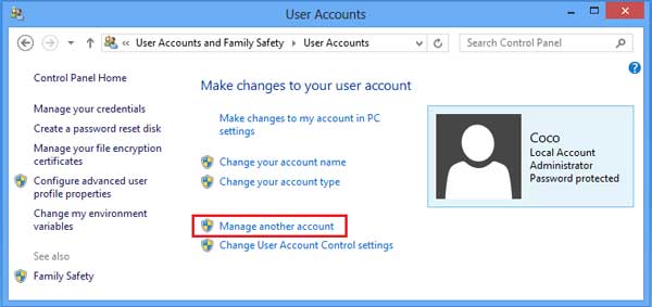 manage another account