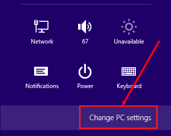 Change Windows 8 PC settings