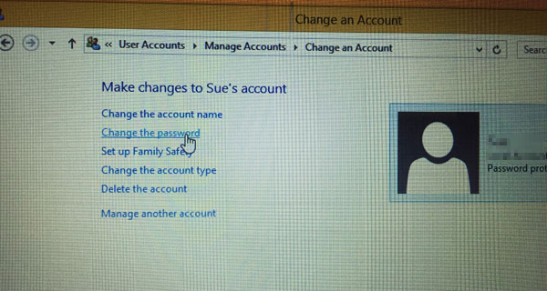 change account information