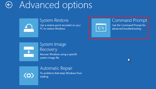 select command prompd