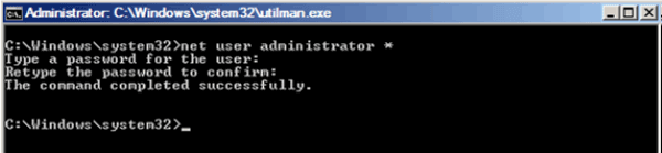 reset administrator password on Windows Server 2012