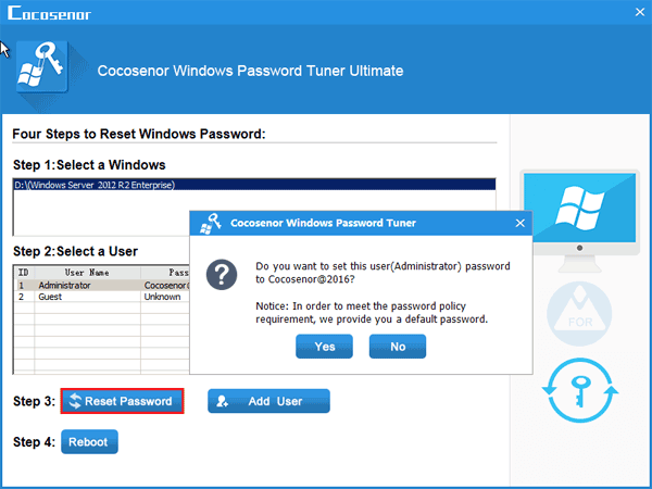 windows 2012 password reset