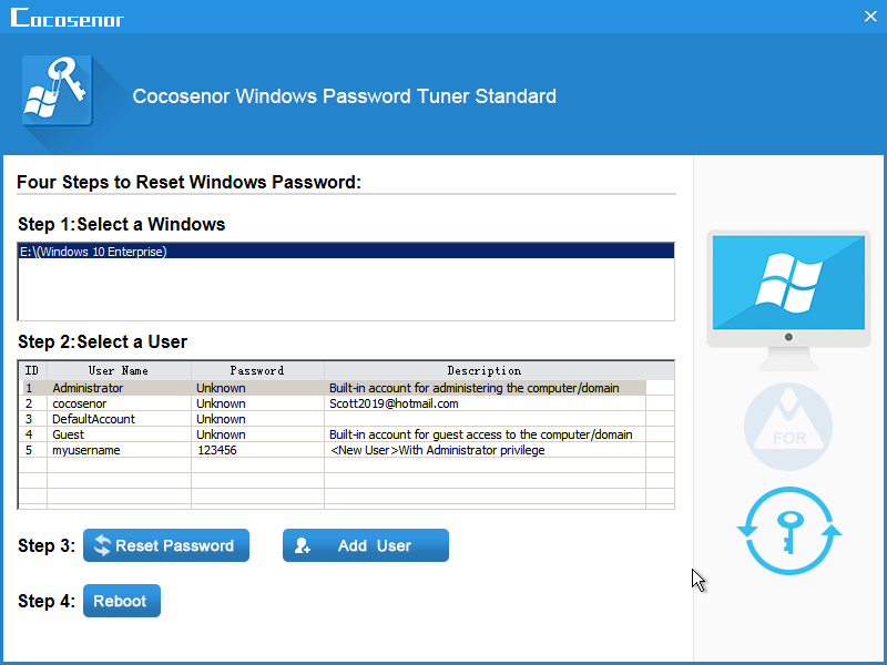 windows password tuner