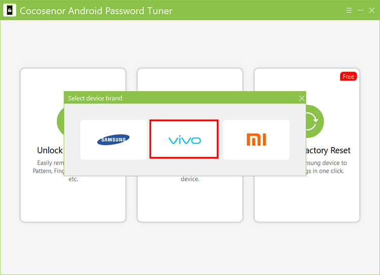 select Vivo brand