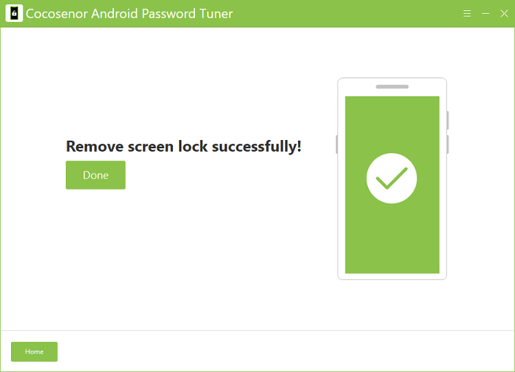 remove screen lock successfully