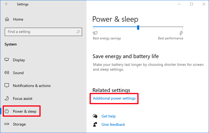 additional power settings